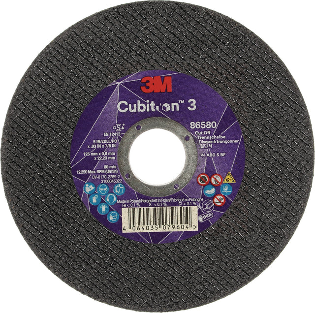 3M™ Cubitron™ 3 Trennscheibe 125 mm x 0,8 mm, 25 Stück, für Metall, Edelstahl, Aluminium