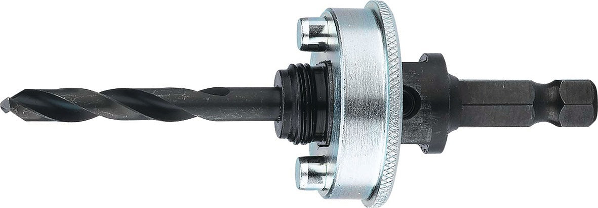 LENOX Aufnahmeschaft Quick-Change 6-KT 9,5 mm mit Zentrierbohrer für Lochsägen 32-210 mm