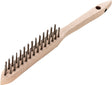 LESSMANN Handbürste 290 mm, 2-reihig, 0,35 mm Stahldraht, Besatzlänge 140 mm