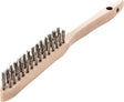 LESSMANN Handbürste 290 mm Edelstahldraht 0,35 mm 2-reihig
