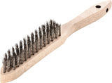 LESSMANN Handbürste 290 mm Edelstahldraht 0,35 mm 2-reihig