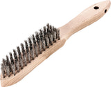 LESSMANN Handbürste 290 mm Edelstahldraht 0,35 mm 2-reihig