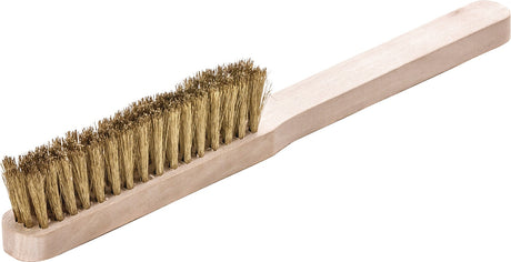 LESSMANN Feinbürste 225 mm Messingdraht 0,15 mm 4-reihig – Für NE-Metalle, Holz & Kunststoff