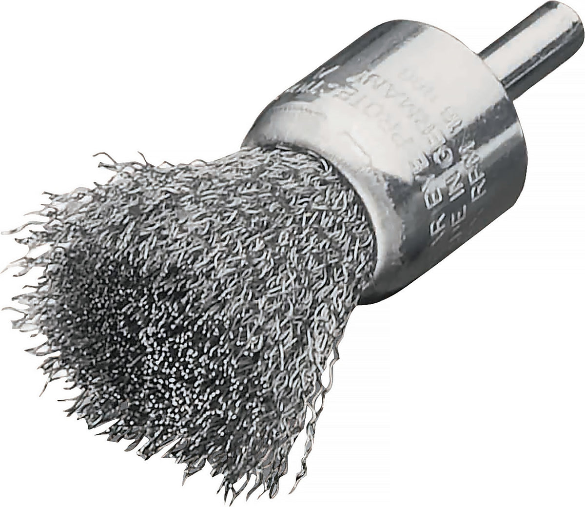 LESSMANN Pinselbürste Ø 12 mm Schaft 6 mm, Drahtstärke 0,3 mm, für Stahl & Holz