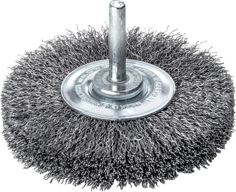 LESSMANN Rundbürste Ø50 mm, Drahtstärke 0,3 mm, Schaft-Ø 6 mm, für Stahl & Holz