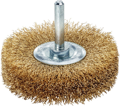 LESSMANN Rundbürste Ø30 mm Messingdraht 0,2 mm Schaft-Ø 6 mm für Bohrmaschine