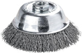 LESSMANN Topfbürste Ø65 mm M14 gewellter Draht 0,35 mm für Stahl und Guss