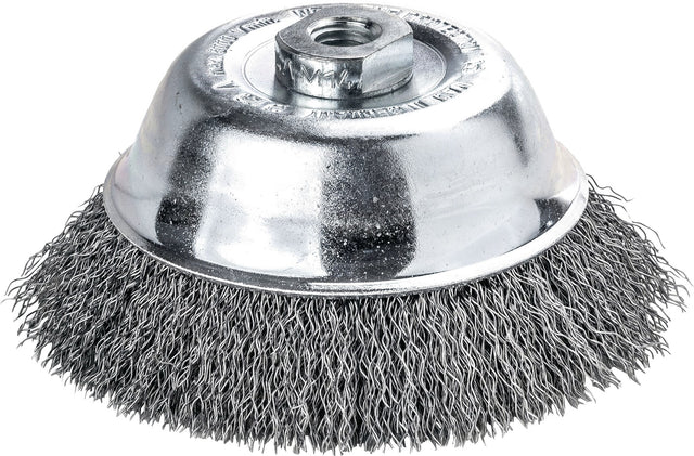 LESSMANN Topfbürste Ø65 mm M14 gewellter Draht 0,35 mm für Stahl und Guss