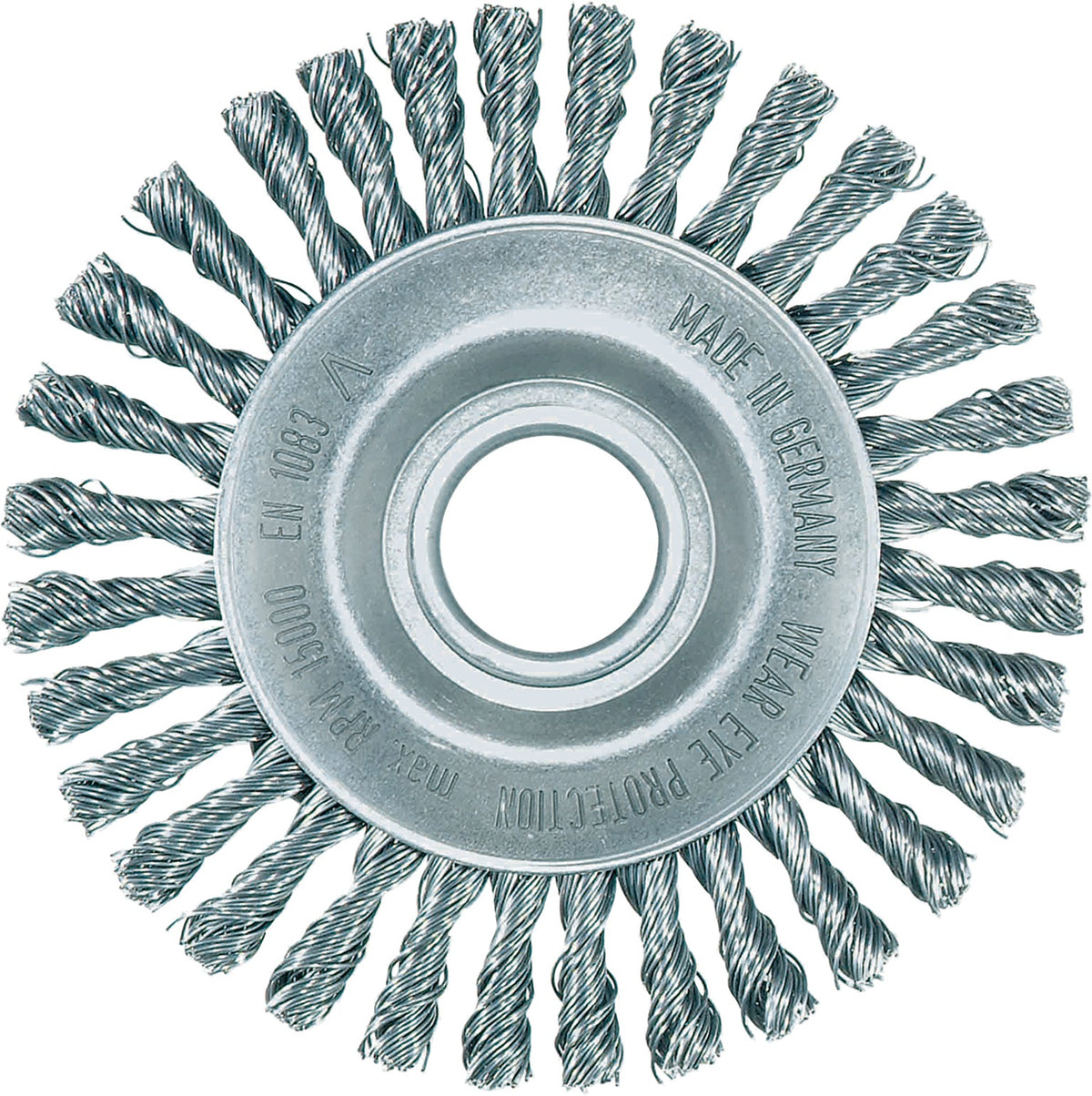 LESSMANN Rundbürste Ø115 mm gezopfter Draht 0,5 mm für Pipeline & Schweißnaht