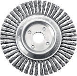 LESSMANN Rundbürste Ø115 mm gezopfter Draht 0,5 mm für Pipeline & Schweißnaht