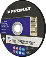PROMAT Premium-Schruppscheibe 2in1 D125 x 7 mm gekröpft INOX/Stahl