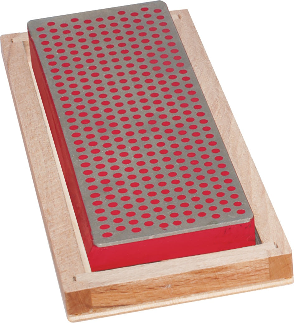 Diamantabziehstein 150 x 50 mm grob von MÜLLER im Holzkasten – Schärfen mit großer Schleiffläche