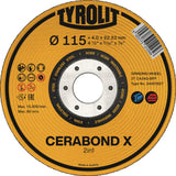 TYROLIT CERABOND X Schruppscheibe 125 mm gekröpft für INOX & Stahl