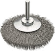 LESSMANN Rundbürste KB Schaft 6 mm, Stahldraht rostfrei ROH, gewellt