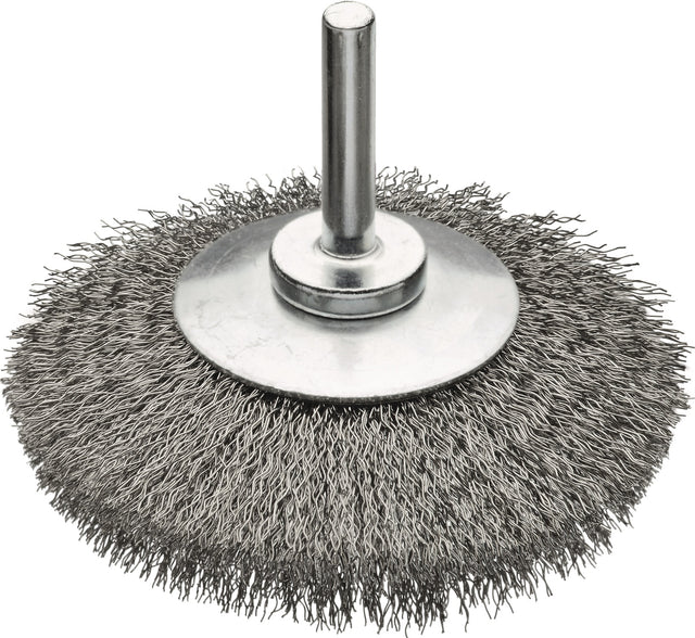 LESSMANN Rundbürste KB Schaft 6 mm, Stahldraht rostfrei ROH, gewellt