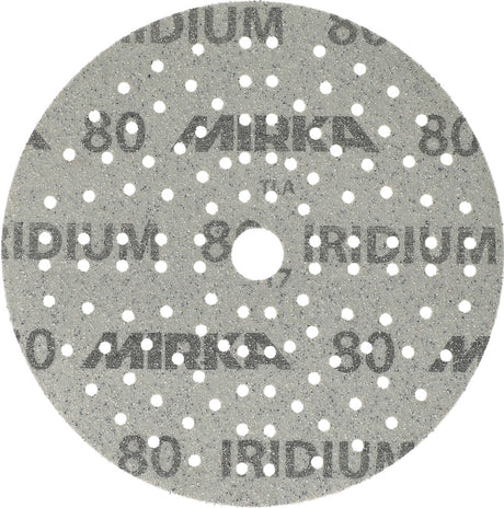 MIRKA Haftschleifscheibe IRIDIUM Grip 121L 150 mm K80 für Holz, Metall, Lack, Kunststoff