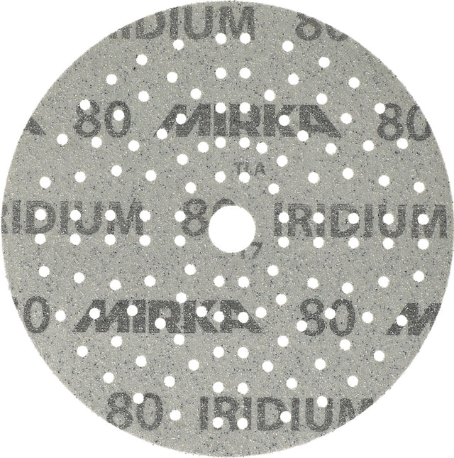 MIRKA Haftschleifscheibe IRIDIUM Grip 121L 150 mm K80 für Holz, Metall, Lack, Kunststoff