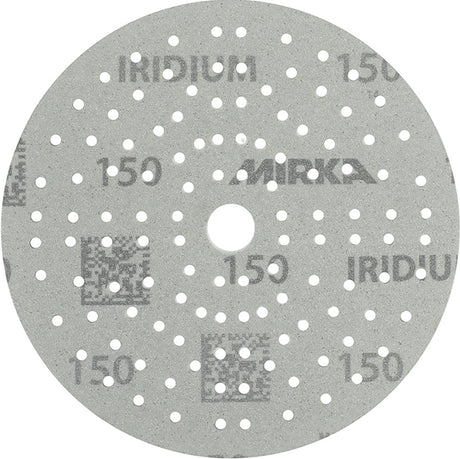 MIRKA Haftschleifscheibe IRIDIUM Grip 121L 150 mm K80 für Holz, Metall, Lack, Kunststoff