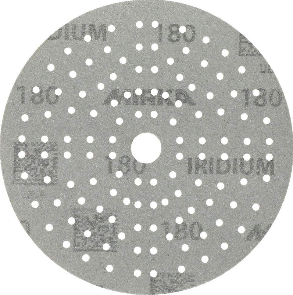 MIRKA Haftschleifscheibe IRIDIUM Grip 121L 150 mm K80 für Holz, Metall, Lack, Kunststoff