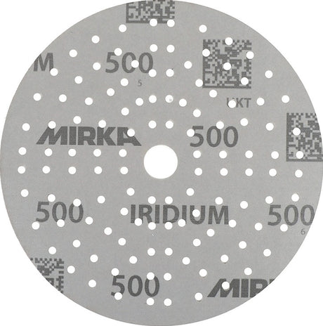 MIRKA Haftschleifscheibe IRIDIUM Grip 121L 150 mm K80 für Holz, Metall, Lack, Kunststoff