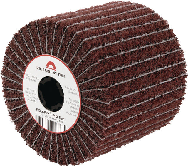 EISENBLÄTTER Satinierwalze POLY-PTX Mix Rad 60 grob Ø105x100 mm, 4er-Pack