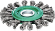 LESSMANN Zopf-Rundbürste Ø 115 mm Stahldraht rostfrei 0,50 mm für INOX & Aluminium