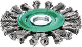LESSMANN Zopf-Rundbürste Ø 115 mm Stahldraht rostfrei 0,50 mm für INOX & Aluminium