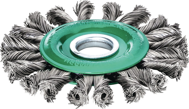 LESSMANN Zopf-Rundbürste Ø 115 mm Stahldraht rostfrei 0,50 mm für INOX & Aluminium