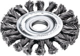 LESSMANN Zopf-Rundbürste Ø 115 mm Stahldraht rostfrei 0,50 mm für INOX & Aluminium