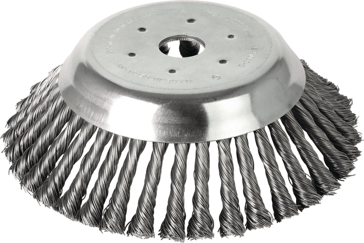 LESSMANN Rundbürste ZKM Stahldraht STH 0,50 mm – 14 mm Besatzbreite, 8000 min-¹