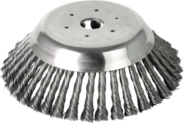 LESSMANN Rundbürste ZKM Stahldraht STH 0,50 mm – 14 mm Besatzbreite, 8000 min-¹