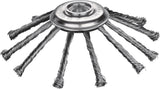 LESSMANN Rundbürste ZKM Stahldraht STH 0,50 mm – 14 mm Besatzbreite, 8000 min-¹