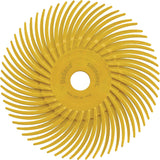 TYROLIT Radialbürstenscheibe PREMIUM SUNBURST Ø76mm K80 gelb für Geradschleifer – 12 Stück