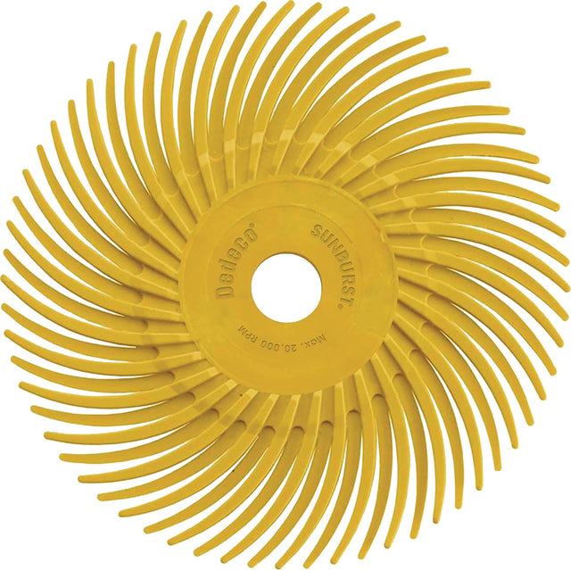 TYROLIT Radialbürstenscheibe PREMIUM SUNBURST Ø76mm K80 gelb für Geradschleifer – 12 Stück