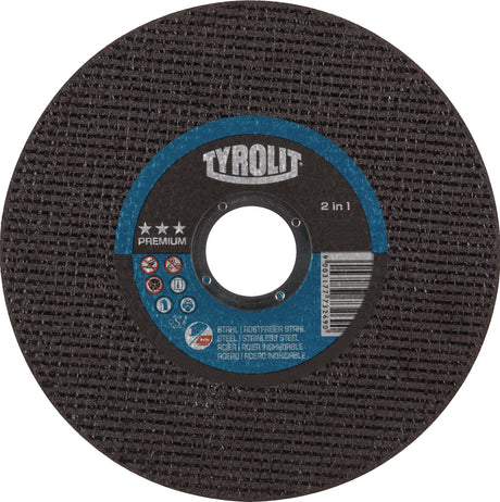 TYROLIT Trennscheibe PREMIUM D125 x 1 mm gerade Bohrung 22,23 mm Dose 10 Stück