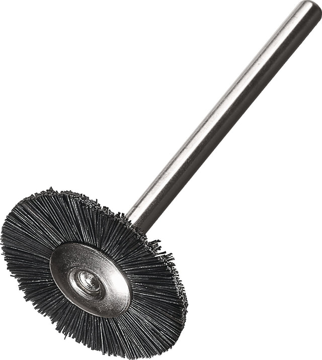 LESSMANN Minirundbürste SRB 26 x 6 mm Borsten Schaft-Ø 3 mm für Guss, INOX, Stahl, Aluminium