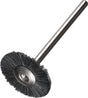 LESSMANN Minirundbürste SRB 26 x 6 mm Borsten Schaft-Ø 3 mm für Guss, INOX, Stahl, Aluminium