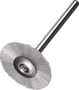 LESSMANN Minirundbürste SRB 26 x 6 mm Borsten Schaft-Ø 3 mm für Guss, INOX, Stahl, Aluminium