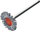 LESSMANN Minirundbürste SRB 26 x 6 mm Borsten Schaft-Ø 3 mm für Guss, INOX, Stahl, Aluminium