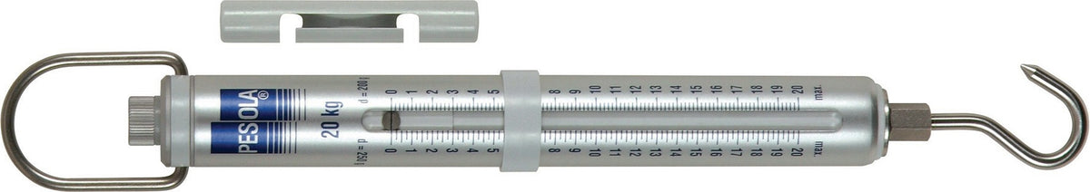 Präzisionsfederwaage MacroLine 20kg PESOLA – Metrische Anzeige, 200 g Teilung, eloxiertes Aluminium