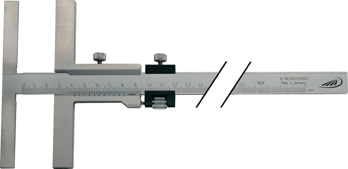 HELIOS PREISSER Anreißmessschieber 160 mm mit Feineinstellung, Anschlaglänge 135 mm