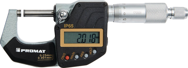 PROMAT Bügelmessschraube DIN 863/1 IP65 digital 25-50 mm – Präzisionsmessung
