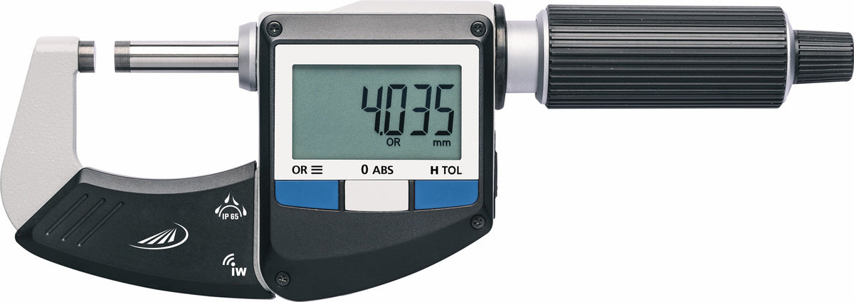 HELIOS PREISSER Bügelmessschraube IP65 digital mit Funk 0-25 mm – Präzisionsmessung