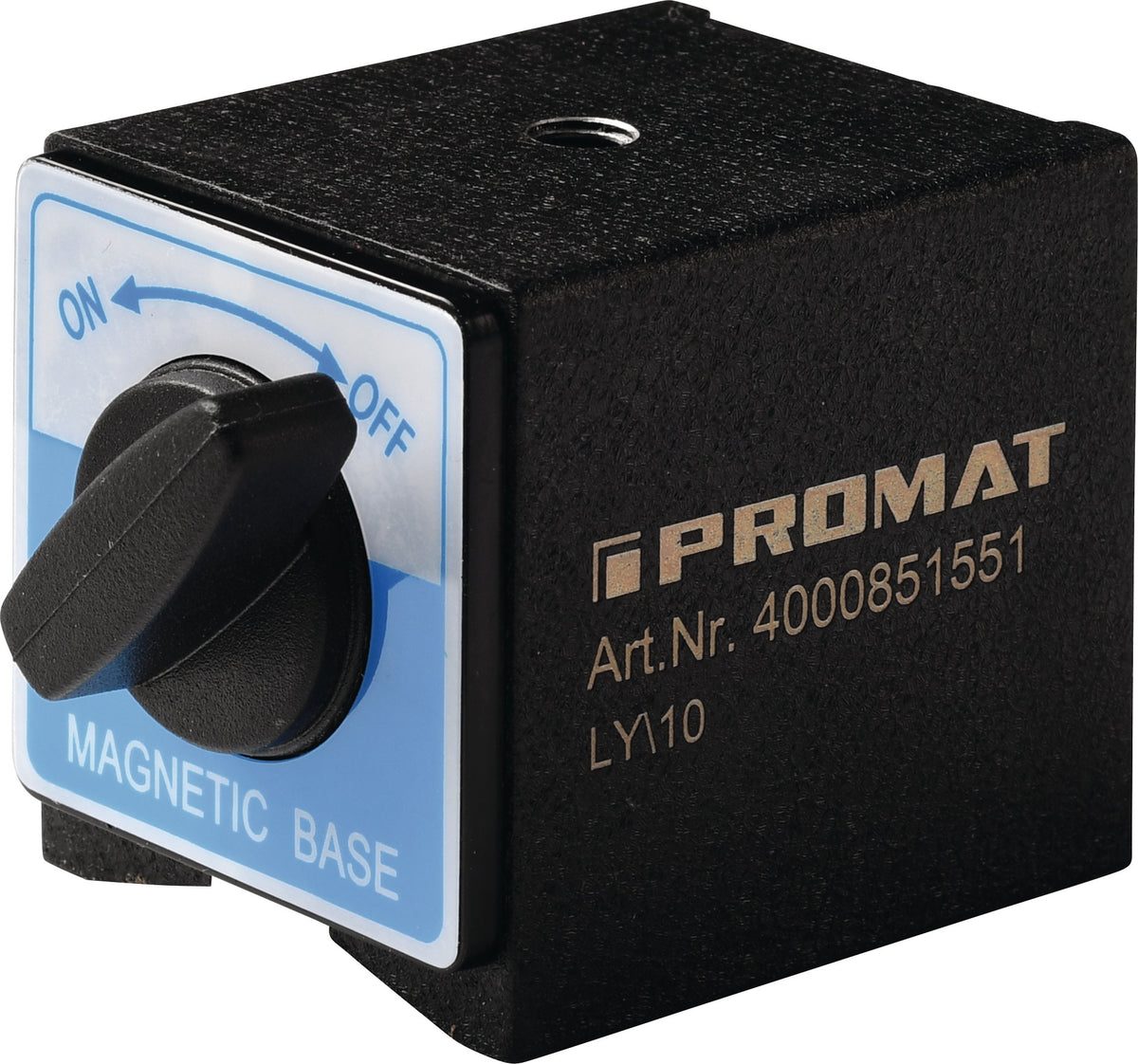 PROMAT Magnetfuß 60 mm breit, 50 mm tief, 55 mm hoch, M8 Gewinde, ca. 600 N Haftkraft