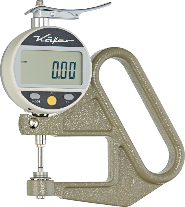 KÄFER Dickenmessgerät JD 50 – Digital, Messbereich 12,5 mm, Ablesung 0,01 mm