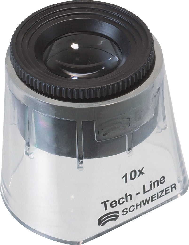 Standlupe Tech-Line von SCHWEIZER – 10x Vergrößerung, 30 mm Linse, Fix Focus