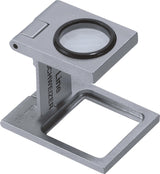 Fadenzähler Tech-Line 8x Linsen-Ø 16,3 mm von SCHWEIZER – Präzisionslupe mit aplanatischer Silikatglaslinse