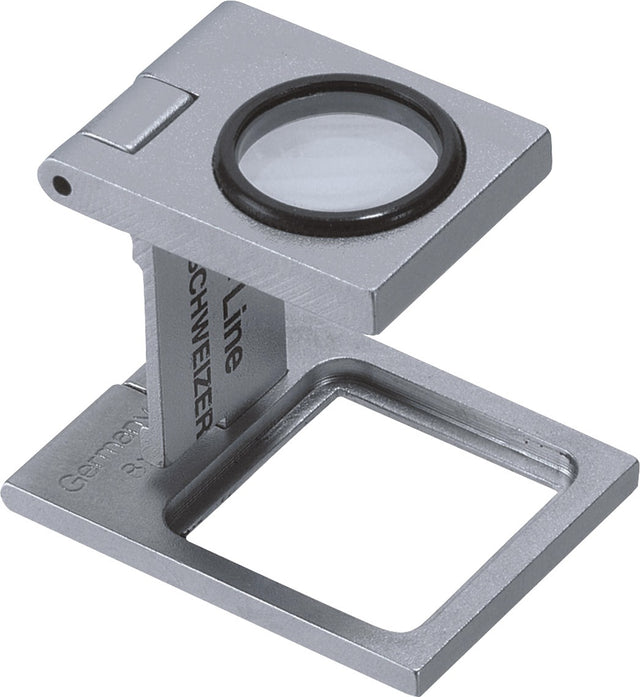 Fadenzähler Tech-Line 8x Linsen-Ø 16,3 mm von SCHWEIZER – Präzisionslupe mit aplanatischer Silikatglaslinse