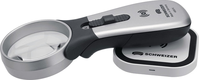 Handleuchtlupe Tech-Line Induktion 4x LED Linsen-Ø 55mm von SCHWEIZER