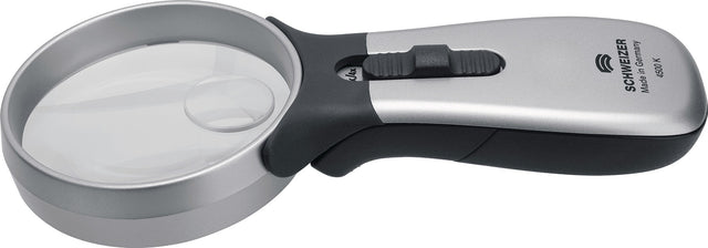 Handleuchtlupe Tech-Line CLASSIC 2x/4x LED von SCHWEIZER – Ergonomische Messlupe